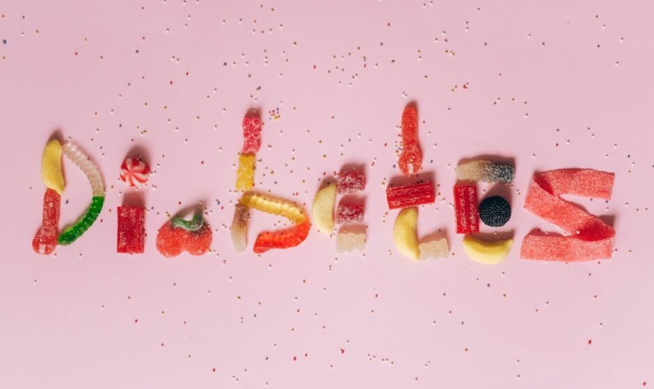 candies on pink surface